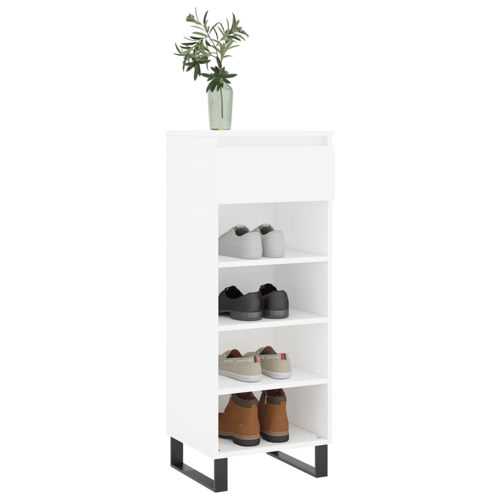 Vidaxl Shoe Cabinet 40x36x105 cm forarbejdet træhvide