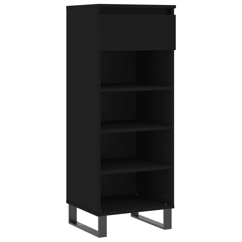 VidaXL Shoe cabinet 40x36x105 cm Properted Wood Black