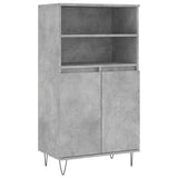 Vidaxl hoge kast 60x36x110 cm bewerkt hout betongrijs