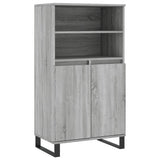 Vidaxl hoge kast 60x36x110 cm bewerkt hout grijs sonoma eikenkleurig