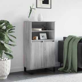 Vidaxl hoge kast 60x36x110 cm bewerkt hout grijs sonoma eikenkleurig