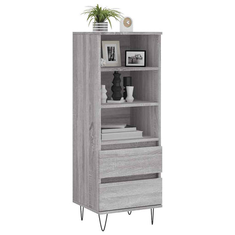 Vidaxl hoge kast 40x36x110 cm bewerkt hout grijs sonoma