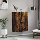 Vidaxl wandkast 69,5x34x90 cm bewerkt hout gerookt eikenkleurig