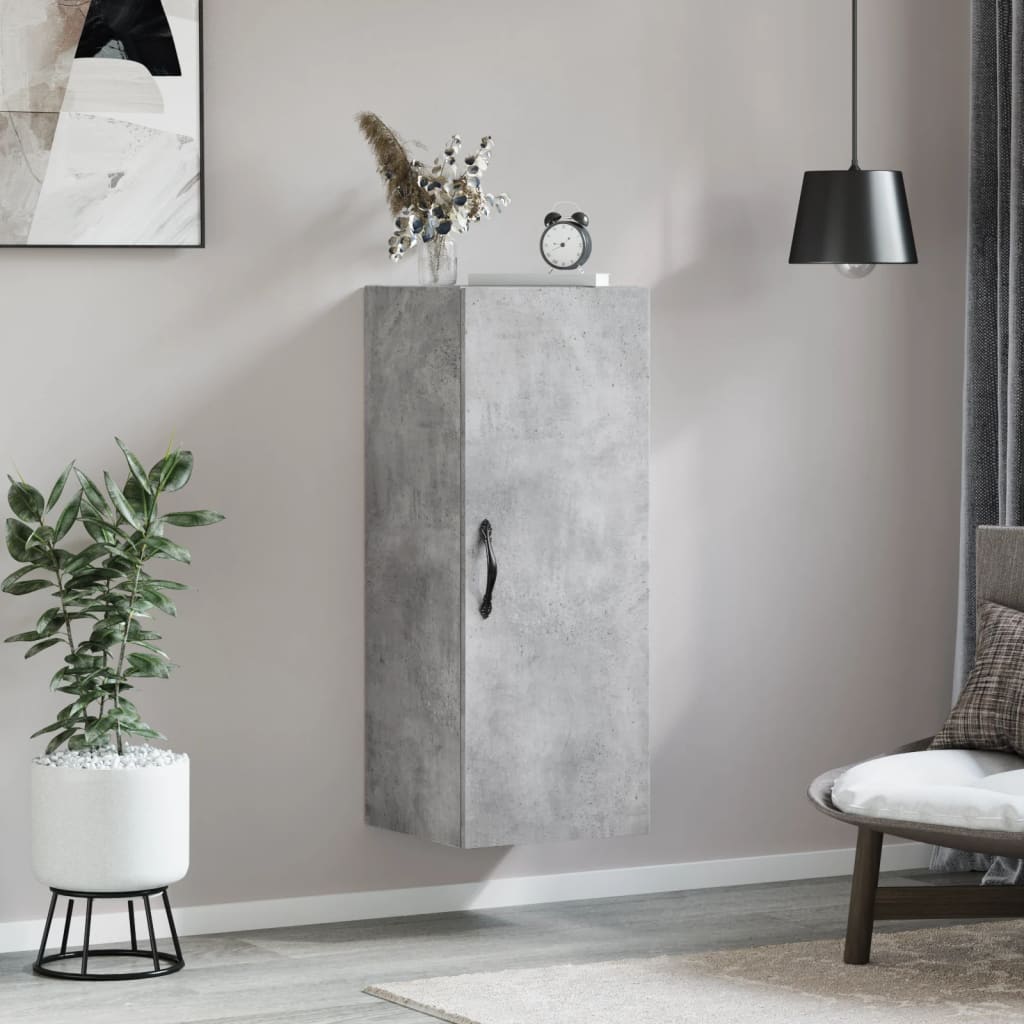 Vidaxl wandkast 34,5x34x90 cm bewerkt hout betongrijs