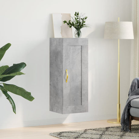 Vidaxl wandkast 34,5x34x90 cm bewerkt hout betongrijs