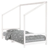 Vidaxl kinderbedframe 90x200 cm massief grenenhout wit