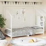 Vidaxl kinderbedframe 90x200 cm massief grenenhout wit