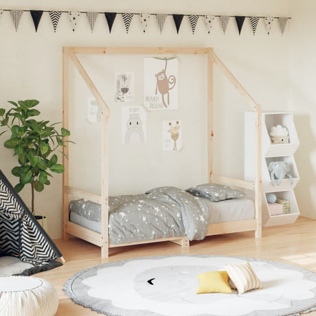Vidaxl kinderbedframe 70x140 cm massief grenenhout
