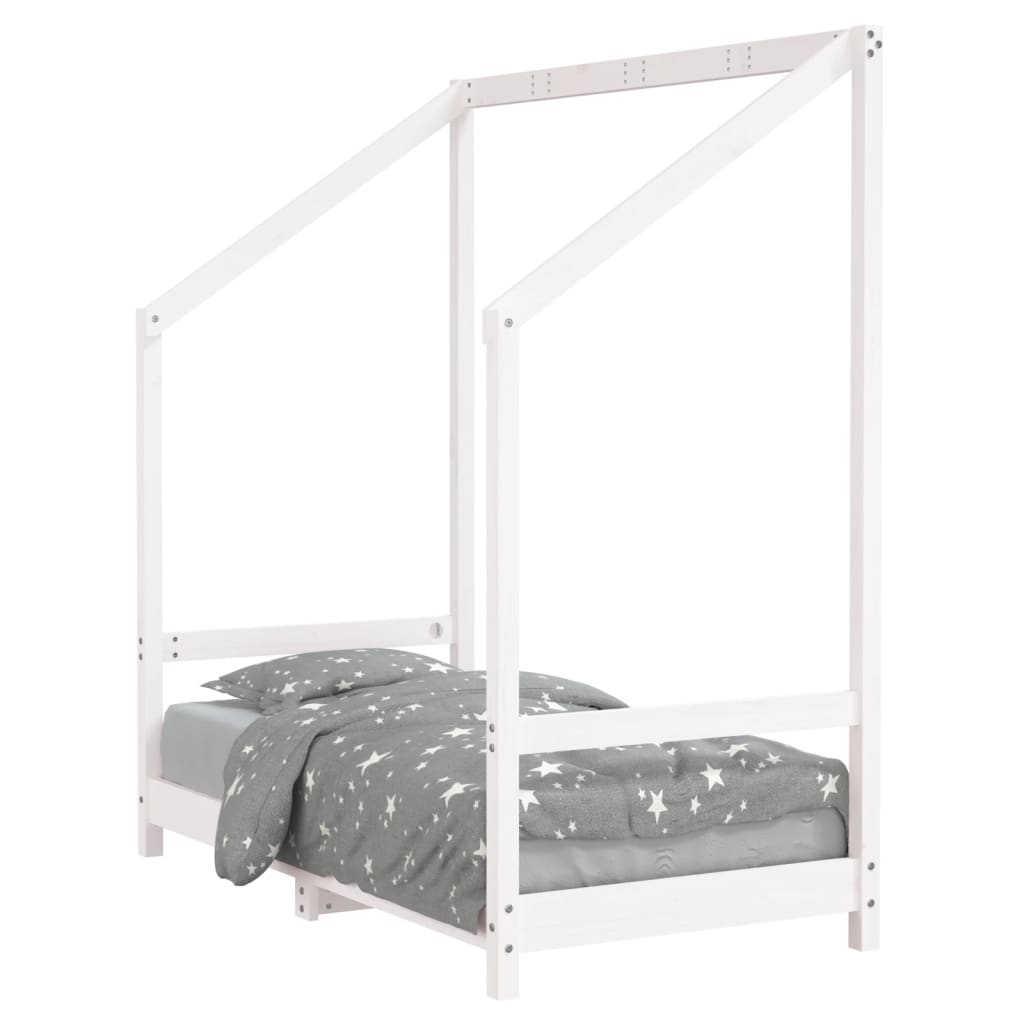 Vidaxl kinderbedframe 70x140 cm massief grenenhout wit