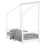 Vidaxl kinderbedframe 70x140 cm massief grenenhout wit