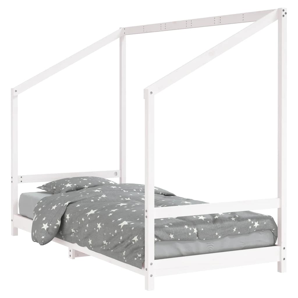 Vidaxl kinderbedframe 90x190 cm massief grenenhout wit