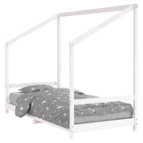 Vidaxl kinderbedframe 90x190 cm massief grenenhout wit