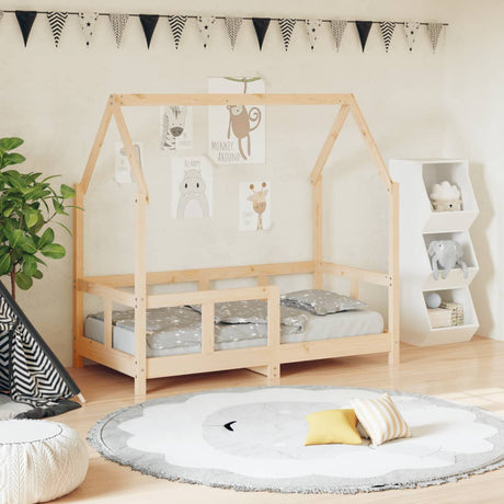 Vidaxl kinderbedframe 70x140 cm massief grenenhout