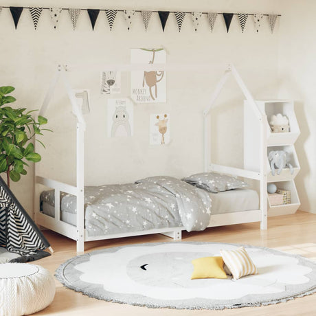 Vidaxl kinderbedframe 80x160 cm massief grenenhout wit
