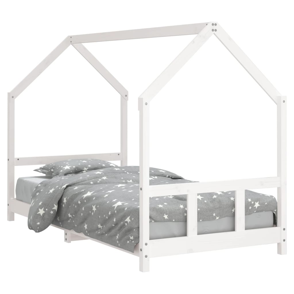 Vidaxl kinderbedframe 90x190 cm massief grenenhout wit