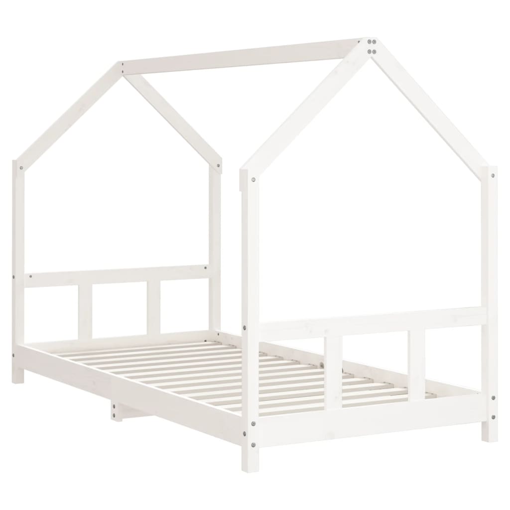 Vidaxl kinderbedframe 90x190 cm massief grenenhout wit
