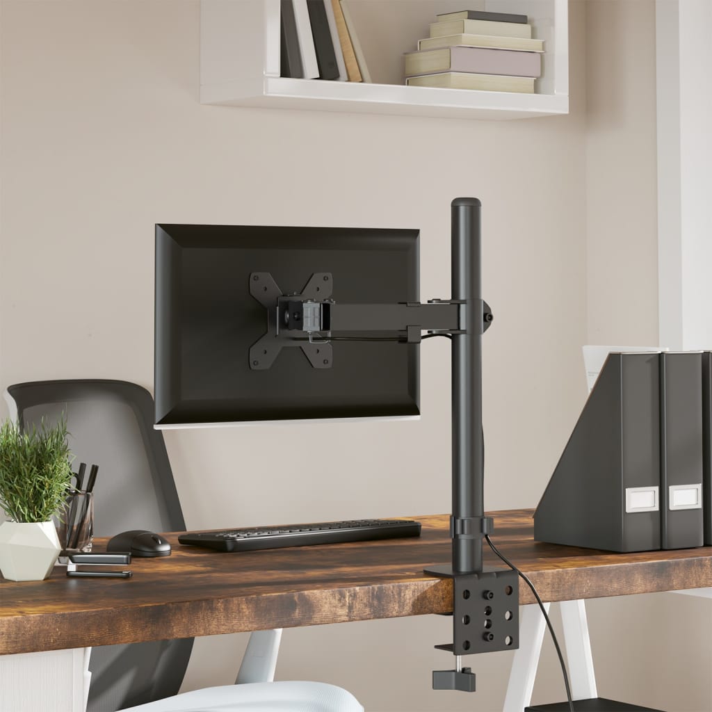 Vidaxl monitorbeugel vesa 75 100 mm zwart staal