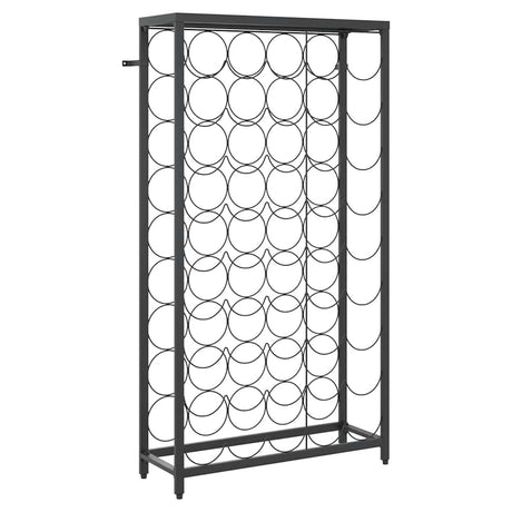 Vidaxl wijnrek voor 45 flessen 54x18x100 cm smeedijzer zwart