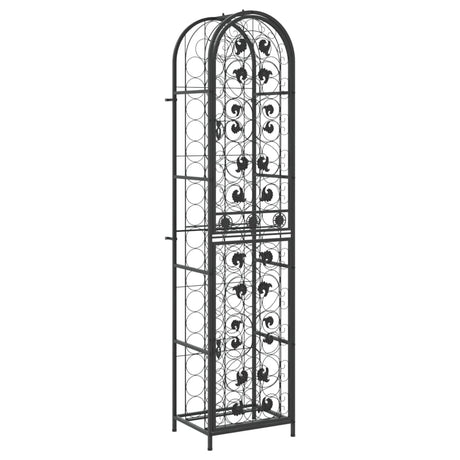 Vidaxl wijnrek voor 73 flessen 45x36x200 cm smeedijzer zwart