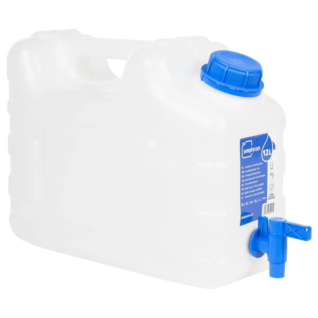 Vidaxl Tank Water avec robinet 10 L Plastique transparent