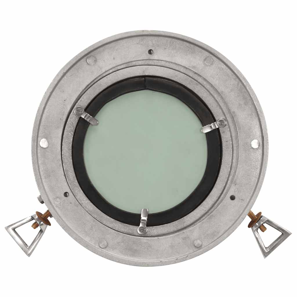 Vidaxl wandspiegel patrijspoort ø23 cm aluminium en glas