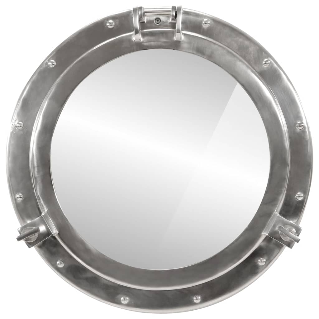 Vidaxl wandspiegel patrijspoort ø50 cm aluminium en glas
