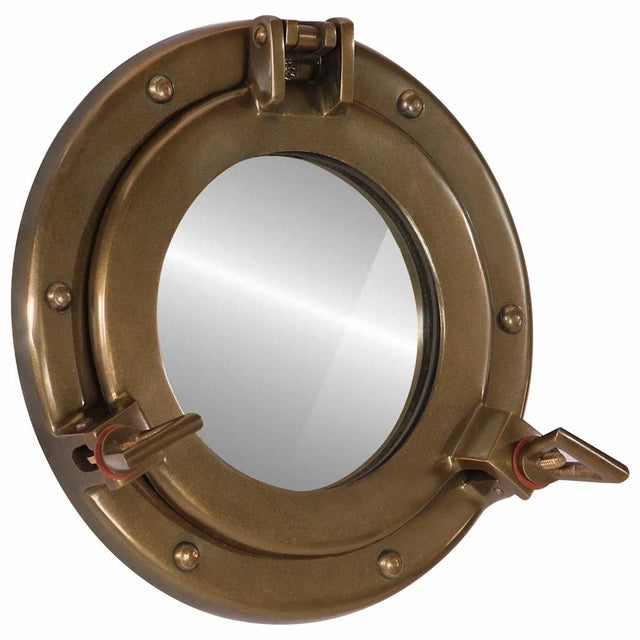 Vidaxl wandspiegel patrijspoort ø23 cm aluminium en glas