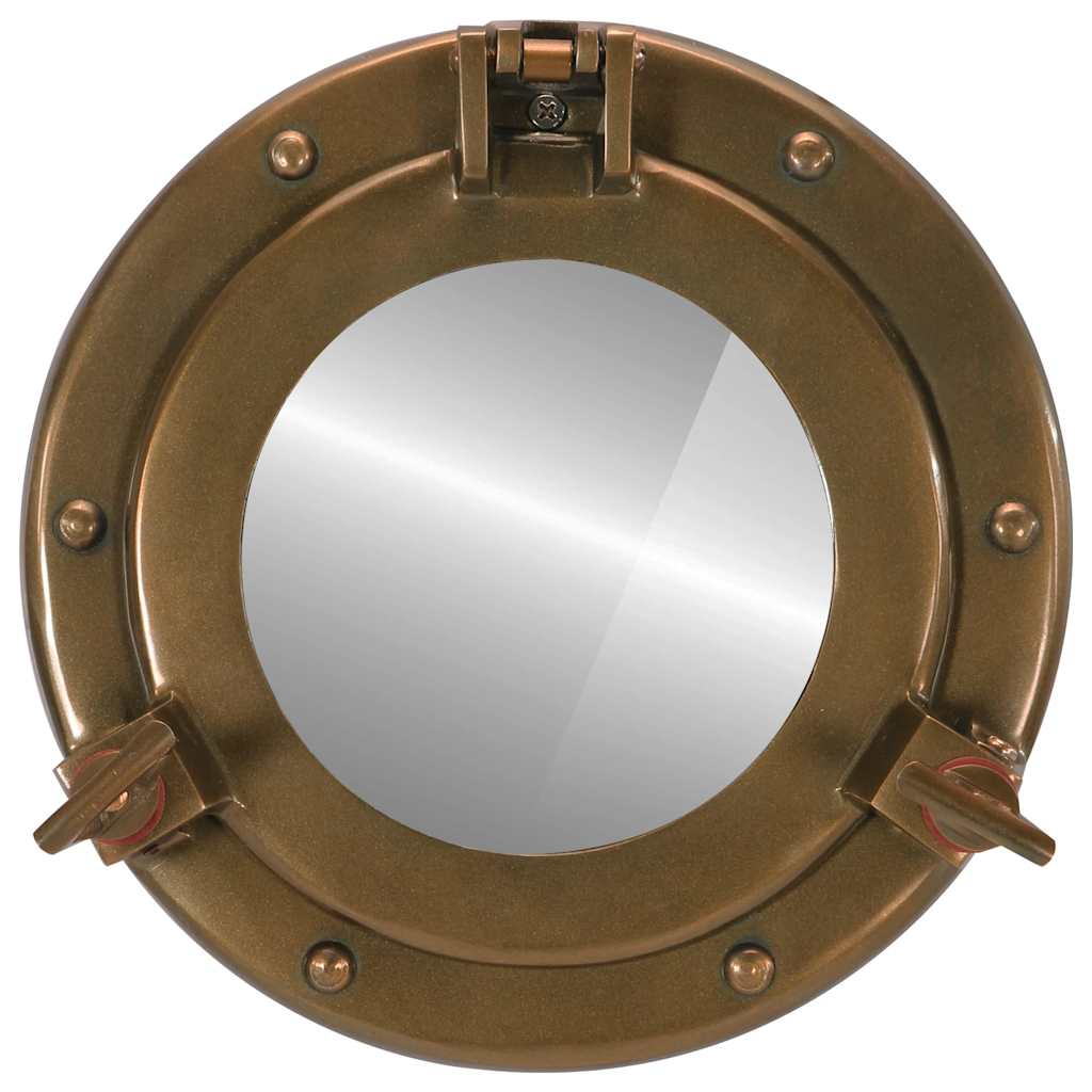Vidaxl wandspiegel patrijspoort ø23 cm aluminium en glas