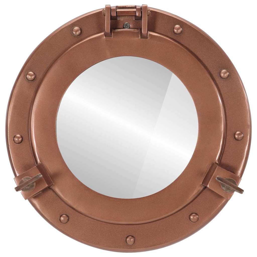 Vidaxl wandspiegel patrijspoort ø30 cm aluminium en glas