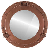 Vidaxl wandspiegel patrijspoort ø38 cm aluminium en glas