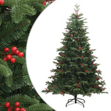 Vidaxl Kunstkerstboom con pini da cardini e bacche 180 cm