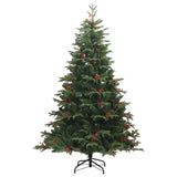 Vidaxl Kunstkerstboom con pini da cardini e bacche 180 cm