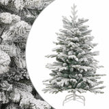 Vidaxl kunstkerstboom met scharnieren en sneeuw 120 cm