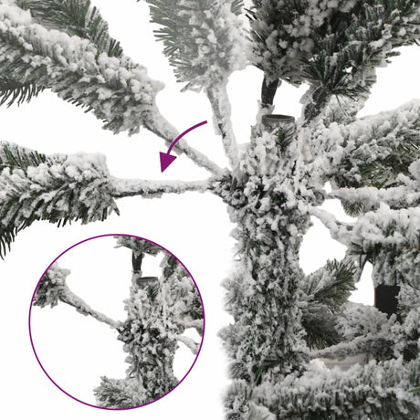 Vidaxl kunstkerstboom met scharnieren en sneeuw 120 cm