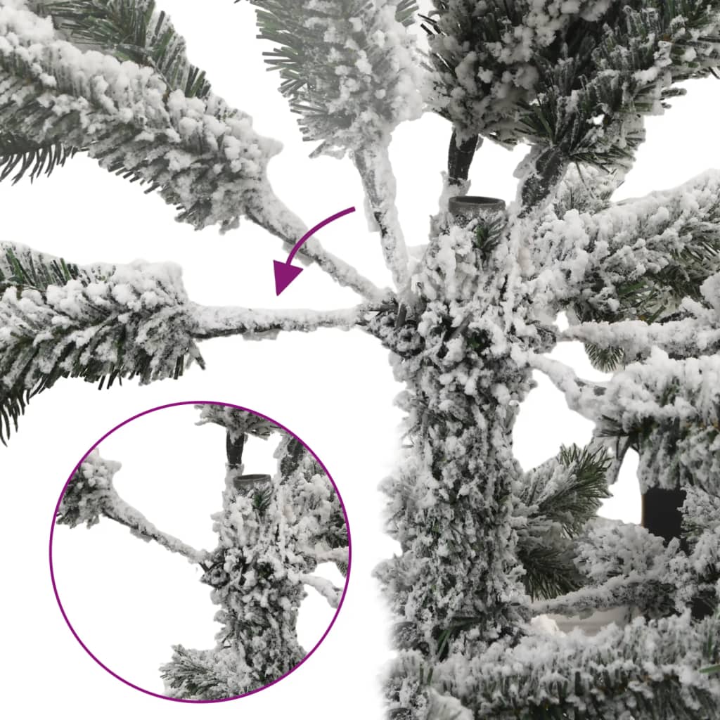 Vidaxl kunstkerstboom met scharnieren en sneeuw 150 cm