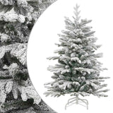Vidaxl kunstkerstboom met scharnieren en sneeuw 180 cm