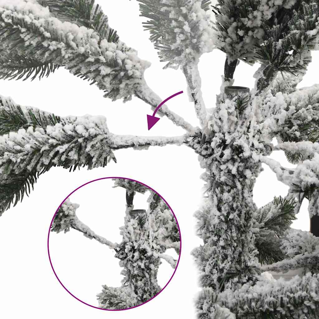 Vidaxl kunstkerstboom met scharnieren en sneeuw 180 cm