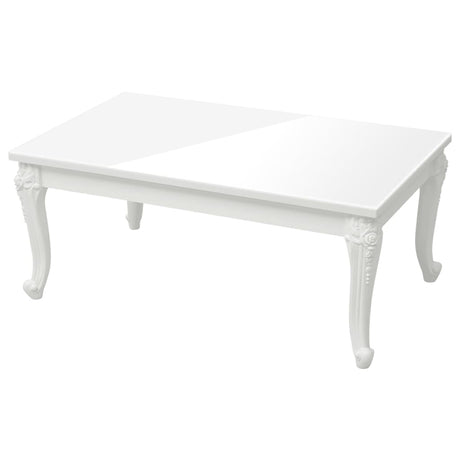 Vidaxl salontafel 100x50x42 cm bewerkt hout hoogglans wit