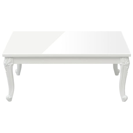 Vidaxl salontafel 100x50x42 cm bewerkt hout hoogglans wit
