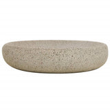 Vidaxl opzetwasbak ovaal 59x40x15 cm keramiek zandkleurig
