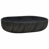 Vidaxl opzetwasbak ovaal 59x40x14 cm keramiek zwart