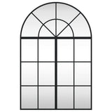 Vidaxl wandspiegel boog 60x90 cm ijzer zwart