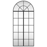 Vidaxl wandspiegel boog 60x130 cm ijzer zwart