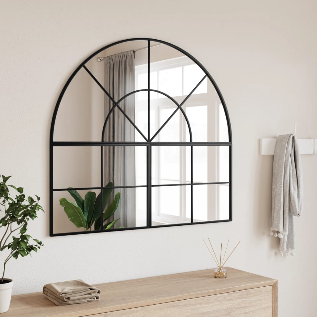 Vidaxl Wall Mirror Boog 100x90 cm Iron Black