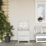 Vidaxl tuinbox 50x49x56,5 cm massief vurenhout wit