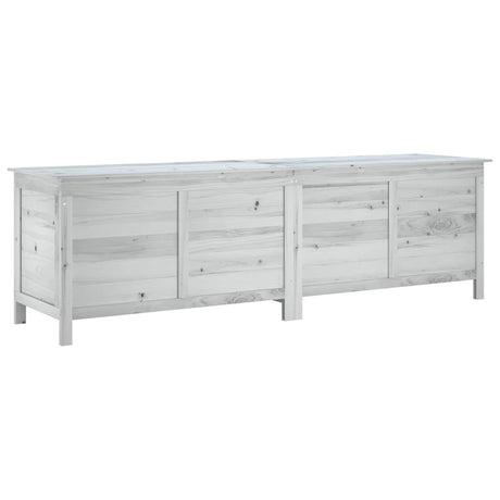 Vidaxl tuinbox 198,5x50x56,5 cm massief vurenhout wit