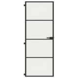 VidaXL inner door narrow 76x201.5 cm hardened glass and aluminum black