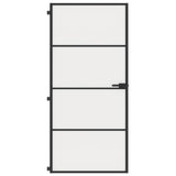 VidaXL inner door narrow 93x201.5 cm hardened glass and aluminum black