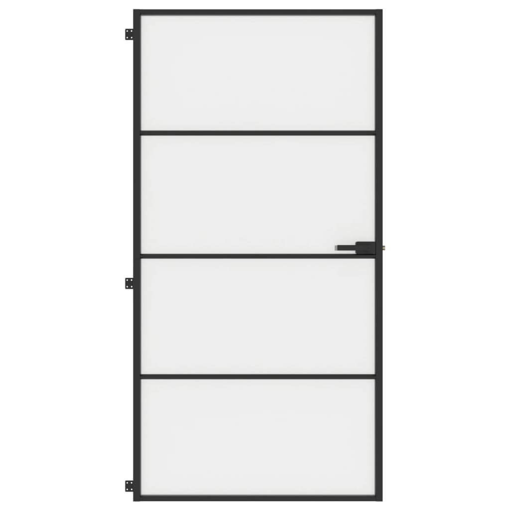 VidaXL inner door narrow 102.5x201.5 cm hardened glass and aluminum black