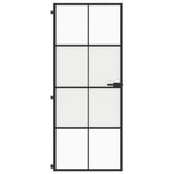 Vidaxl bannenzegen Dier schmuel den 83x201.5 cm häerteg Glas an Aluminiumblack